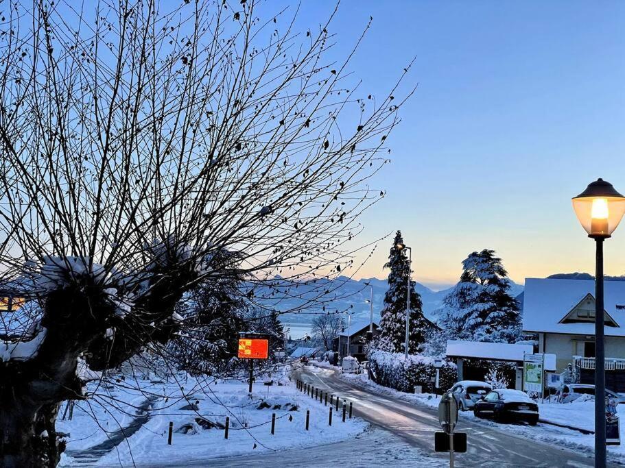 Chaleureux Appartement Entre Lac Et Montagne Neuvecelle Kültér fotó